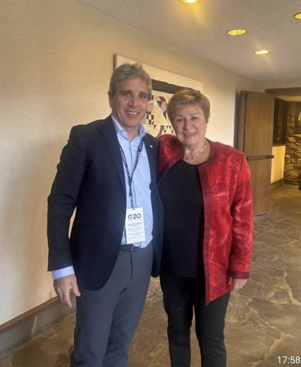 Caputo se reunió en EE. UU. con Georgieva y abordaron “la agenda económica de la Argentina”