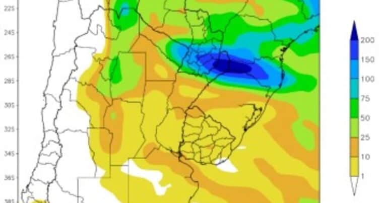 El clima: se viene una semana con lluvias abundantes en el norte y riesgo de más heladas en el sur