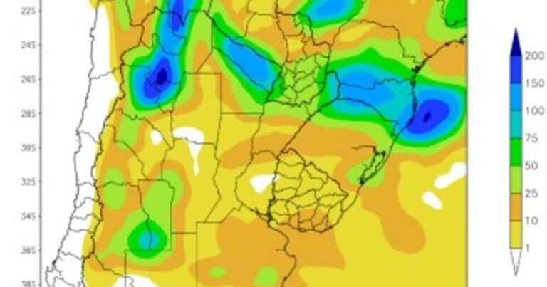 Región agrícola: se vienen nuevas lluvias con acumulados muy importantes en algunas zonas