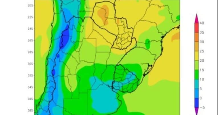 Clima: lluvias intensas en el norte y vaivenes térmicos marcarán las próximas dos semanas en el agro