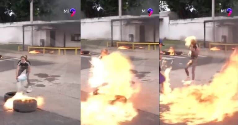 Paraná: tras el crimen de un preso, dos familiares se prendieron fuego de forma accidental al quemar neumáticos en la puerta de la cárcel