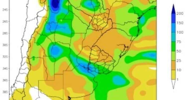 Vuelven las lluvias, pero serán irregulares y modestas en buena parte del área agrícola
