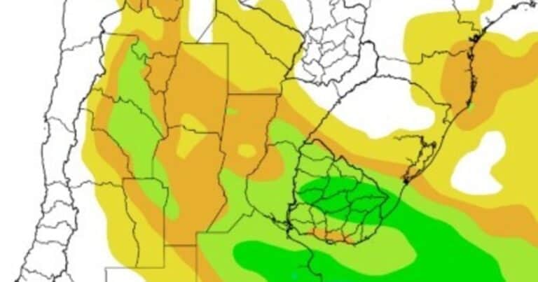 Continuarán las lluvias sobre el centro del área agrícola en los próximos días, acompañadas de un descenso de la temperatura