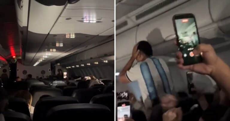 El video que indigna en las redes: un piloto español habría confundido a un avión lleno de argentinos al anunciar al campeón del Mundial