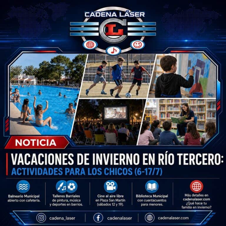 VACACIONES DE INVIERNO EN RÍO TERCERO: ACTIVIDADES PARA LOS CHICOS (6-17/7)