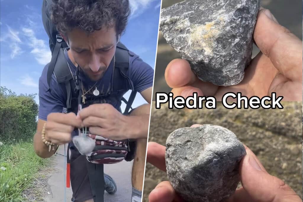 Un peregrino está recorriendo 800 kilómetros del Camino de Santiago arrastrando una piedra. Su objetivo: redondearla