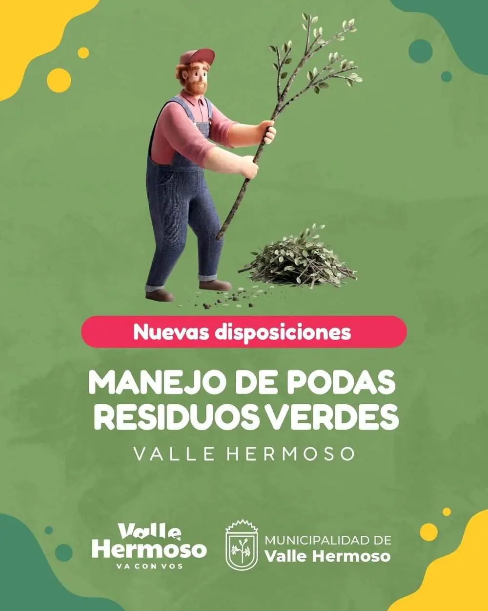 Valle Hermoso: nueva ordenanza regula podas, residuos verdes y grandes generadores