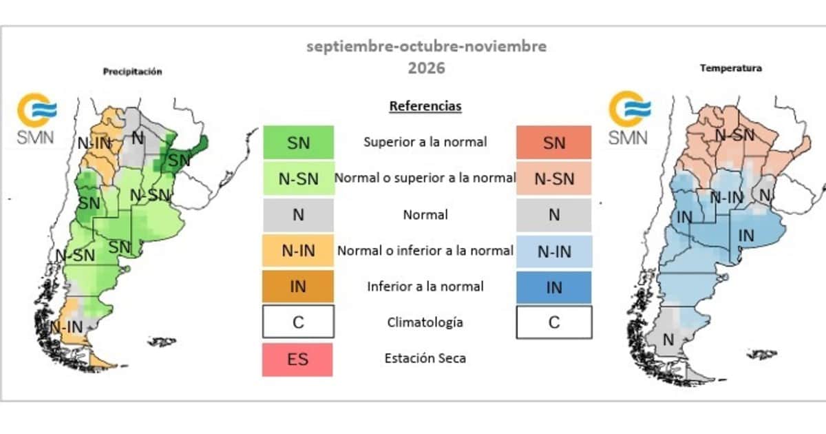 Pronostican una primavera con lluvias desparejas y temperaturas más bajas que lo habitual