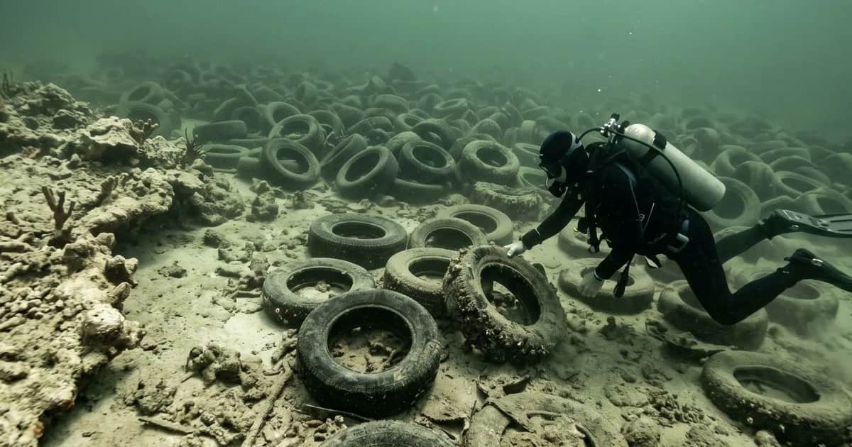 En 1994, investigadores de California y Arizona convirtieron neumáticos desechados en arrecifes submarinos y encontraron 20 veces más peces en los canales de hormigón