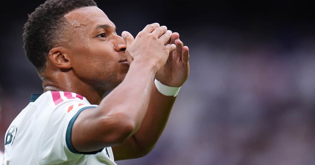 El Real Madrid goleó de la mano de un Mbappé estelar, que mojó y le dedicó el gol a su novia