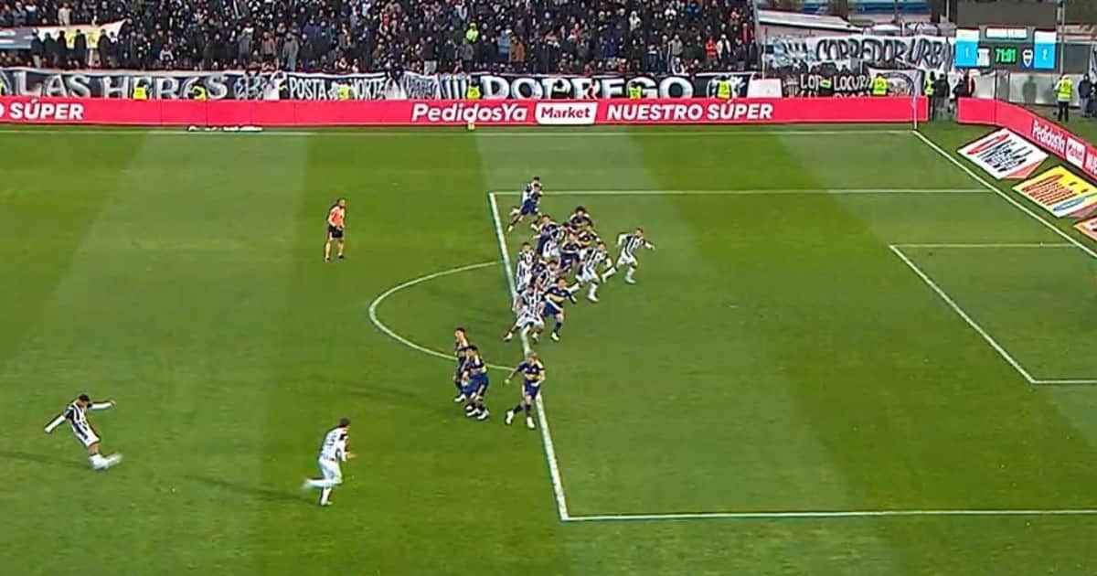 Video: el gol que le anularon a Gimnasia de Mendoza por un fino offside frente a Boca