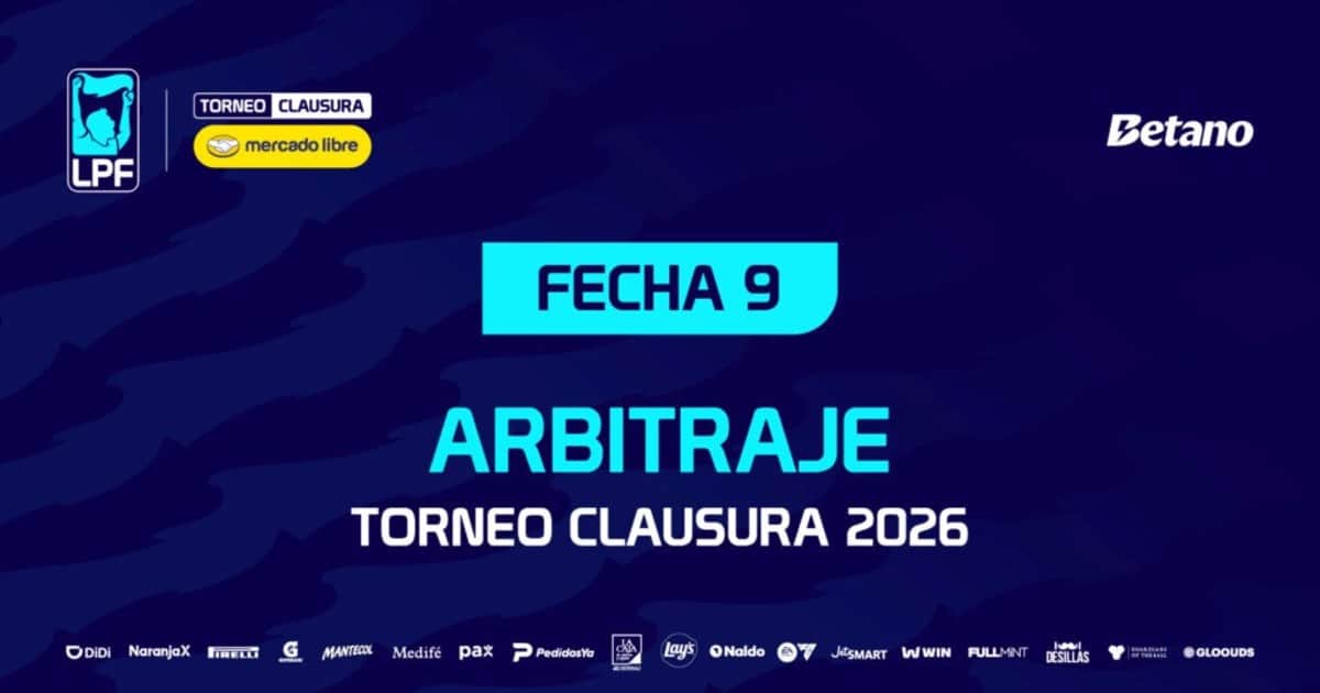 Los árbitros de la novena fecha del Torneo Clausura