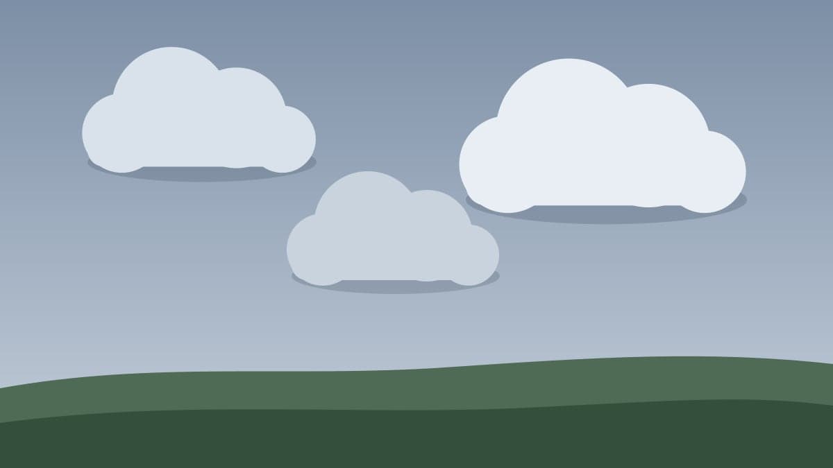 Ilustración del cielo: nublado