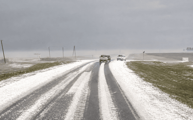 Tormenta de Santa Rosa. Una fuerte granizada se abatió sobre el sudeste cordobés: imágenes del fenómeno