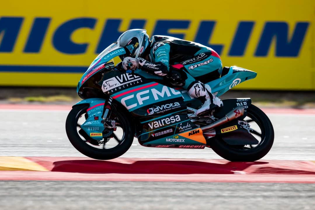 Moto3: Morelli terminó tercero en el GP de Aragón y se subió al podio por cuarta ocasión en el año