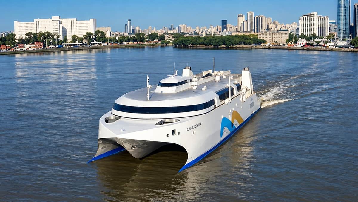 Botan el ferry eléctrico más grande del mundo en el Río de la Plata, con autonomía para unir Buenos Aires-Colonia