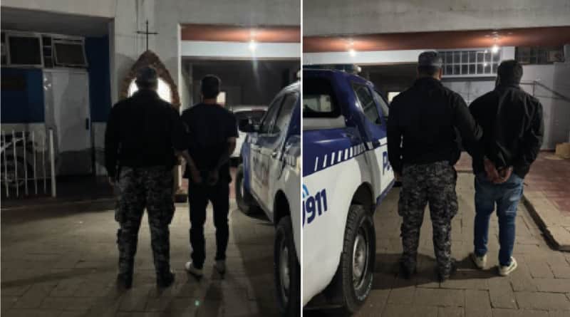 Borrachos, dos masculinos quedaron detenidos por agredir a empleado de bar y a policías