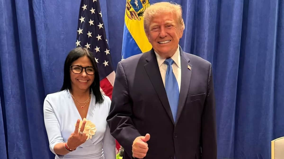 Trump se reunió por primera vez con Delcy Rodríguez