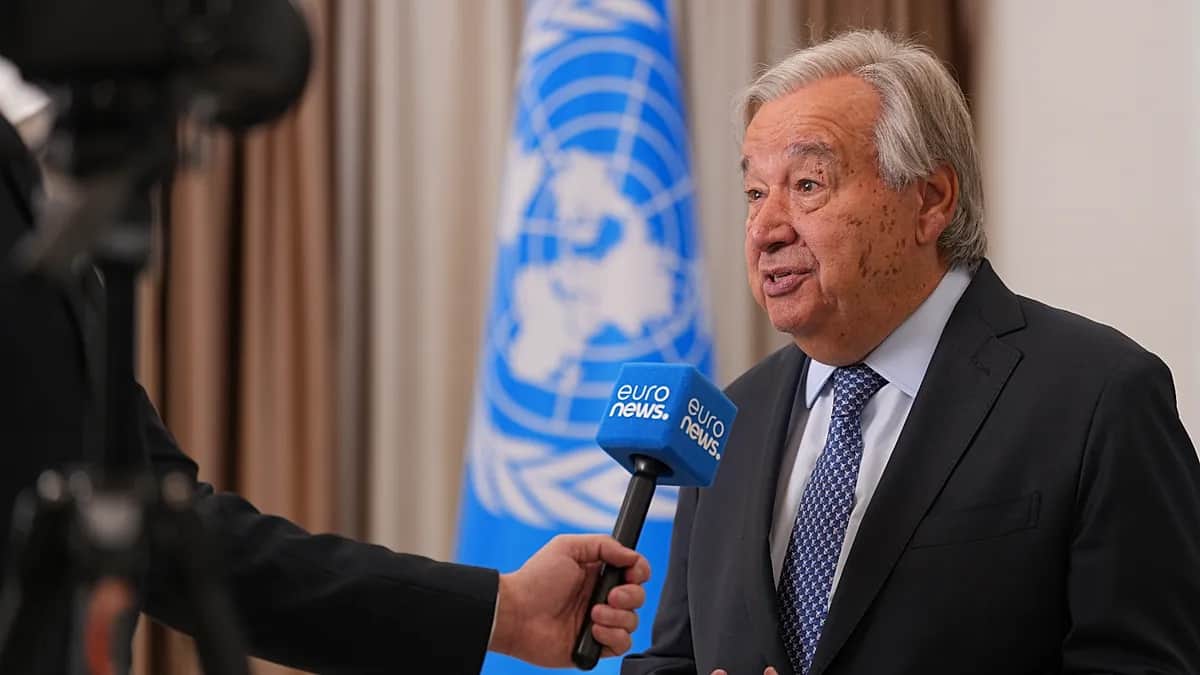 Exclusiva: Guterres insta a los líderes mundiales a "detener esta locura" y acabar con las guerras