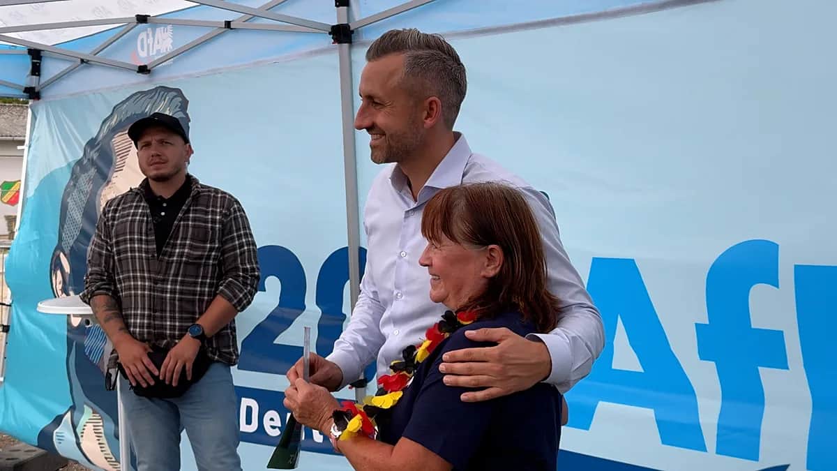 Recta final antes de la elección en Sajonia-Anhalt, fiesta familiar de campaña de AfD en Magdeburgo