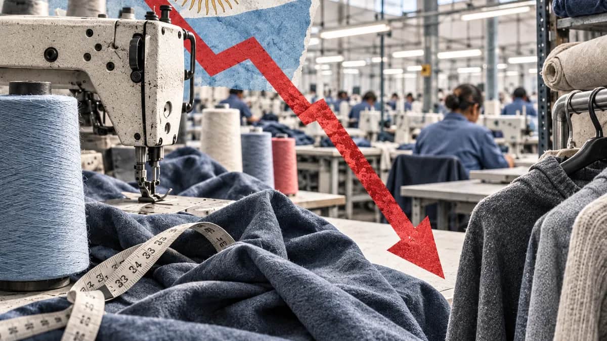 Industria textil en crisis: la producción cayó 24% en el semestre y se perdieron casi 27.000 empleos desde 2023