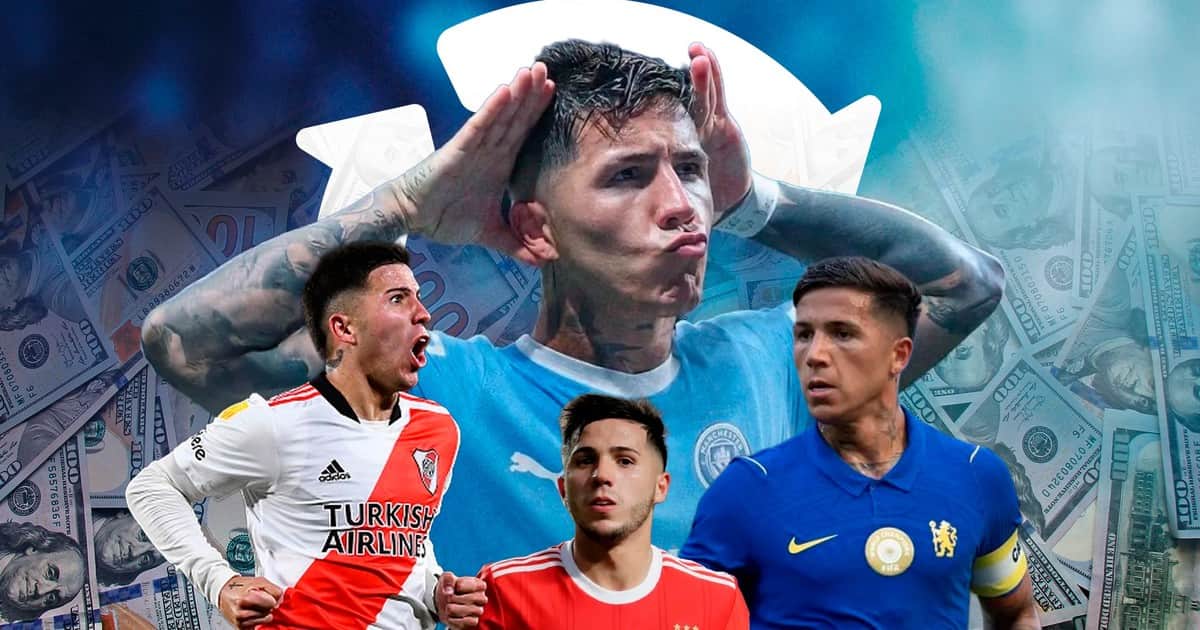 Enzo Fernández: casi 300 millones de euros en transferencias entre River, Benfica, Chelsea y el Manchester City