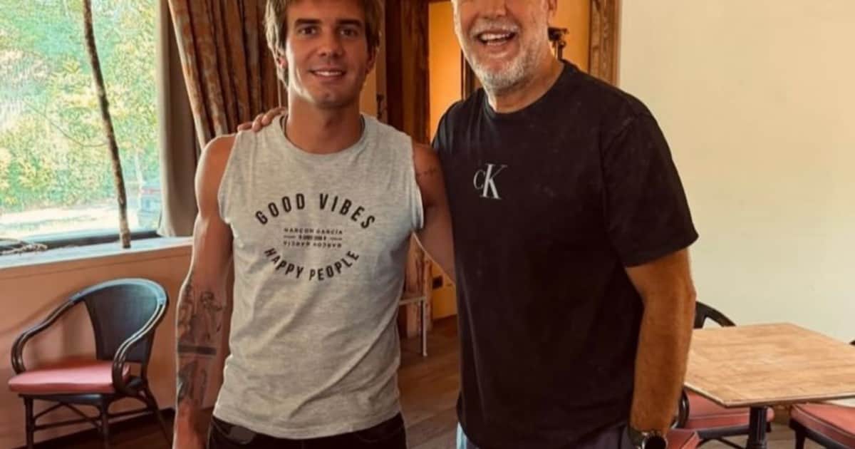Encuentro de lujo: Franco Mastantuono compartió una foto con Gabriel Batistuta