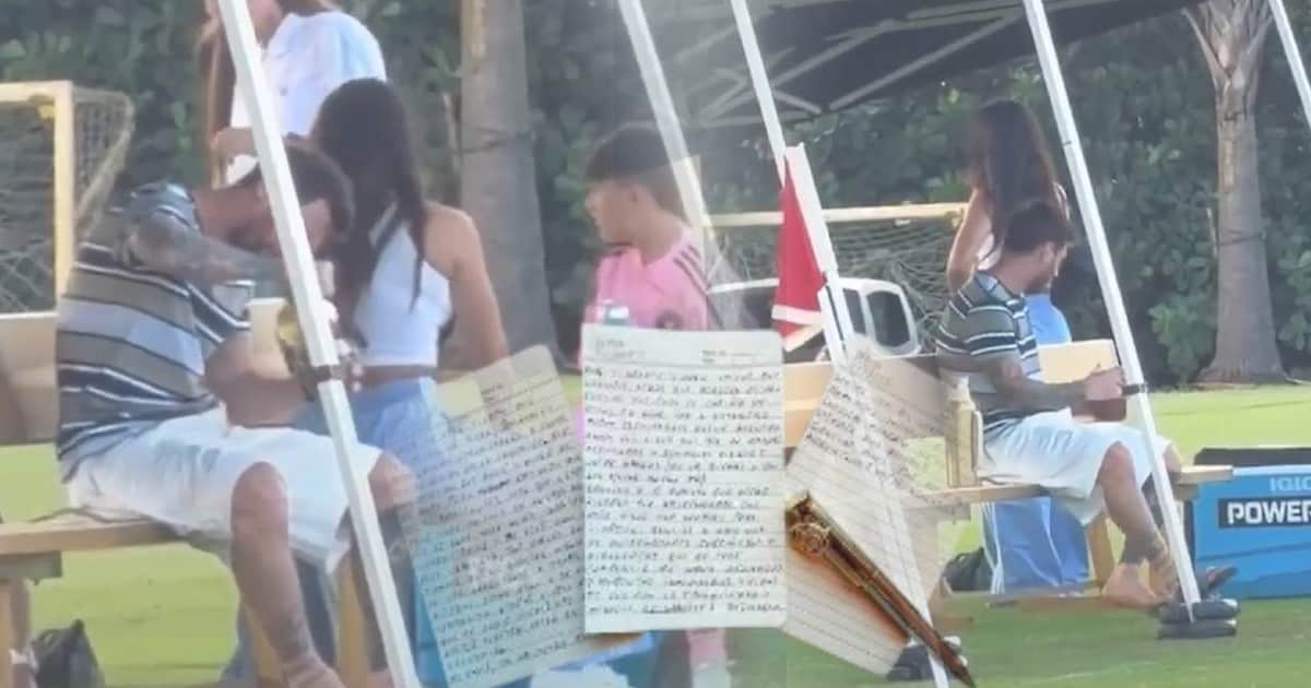 Descalzo, con mate y fútbol: la primera aparición pública de Messi tras su retiro de la Selección