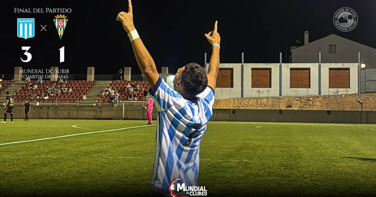 Los pibes de Racing pasaron a semifinales del Mundial de Clubes Sub 18