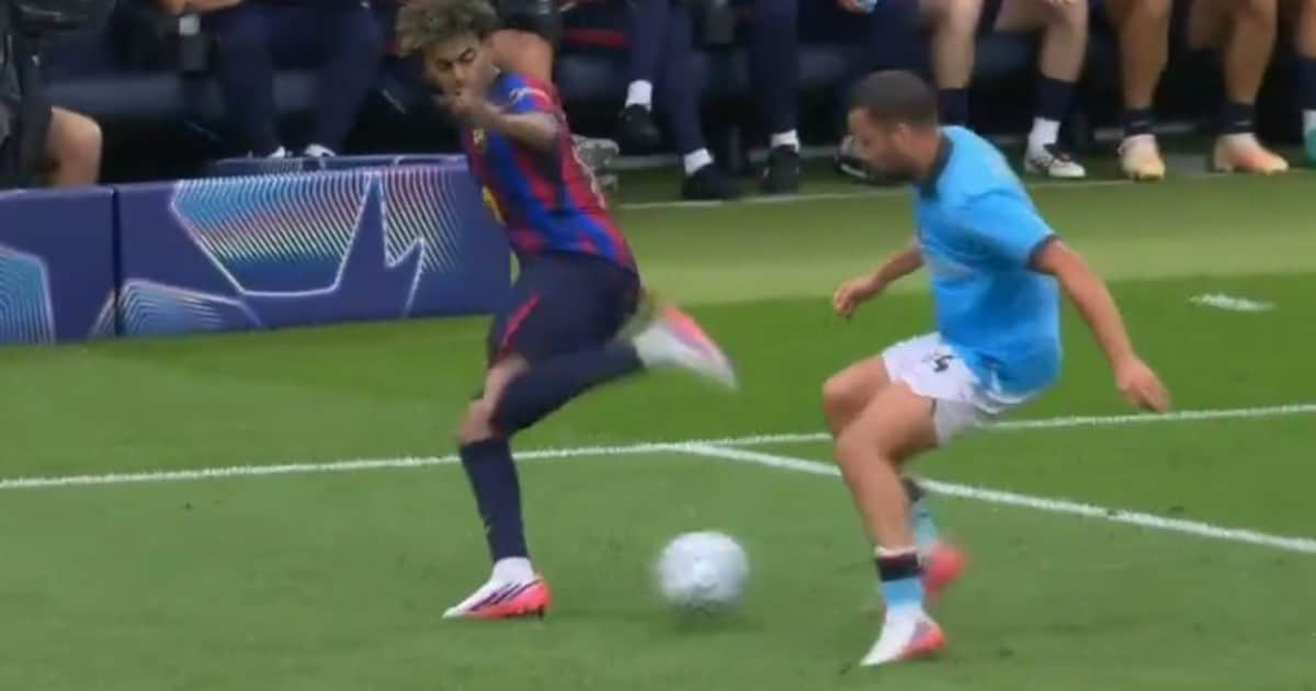 Tiró una de Riquelme: el lujito de Lamine Yamal en la Champions League