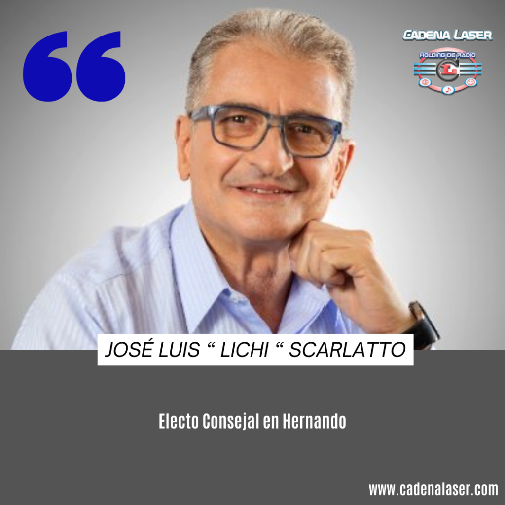 NOTA: José Luis “ Lichi “ Scarlatto, Electo Consejal en Hernando