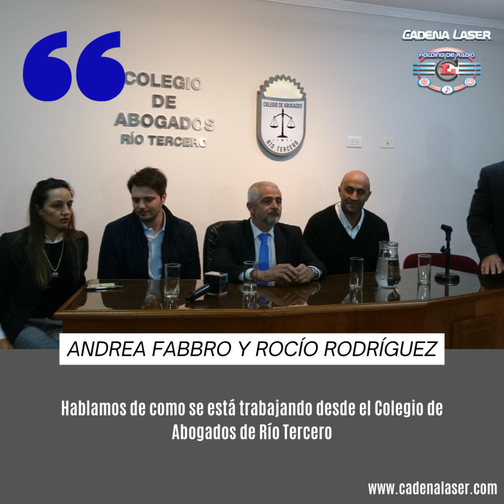 NOTA: Andrea Fabbro y Rocío Rodríguez, desde el Colegio de Abogados de Río Tercero