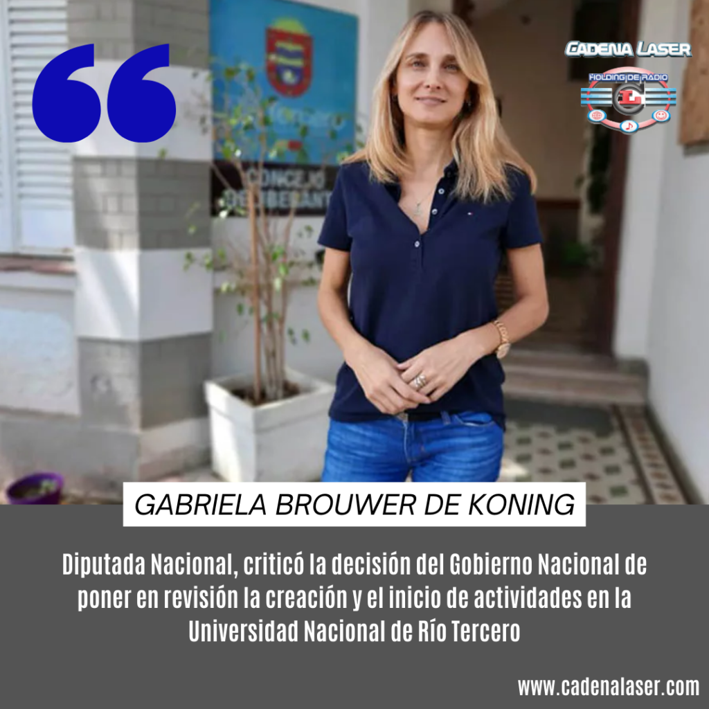 NOTA: Gabriela Brouwer de Koning, Diputada Nacional
