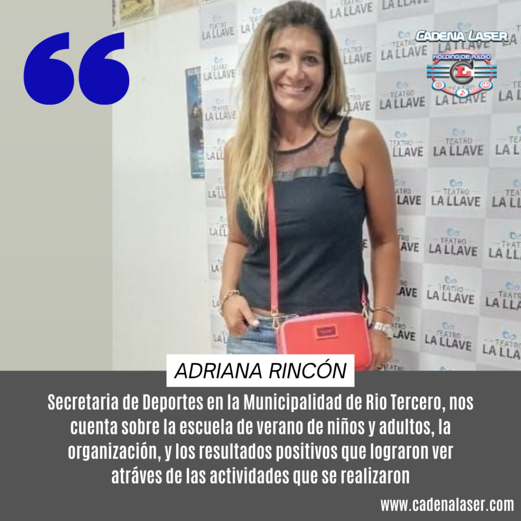 NOTA: Adriana Rincón, Secretaria de Deportes en la Municipalidad de Rio Tercero