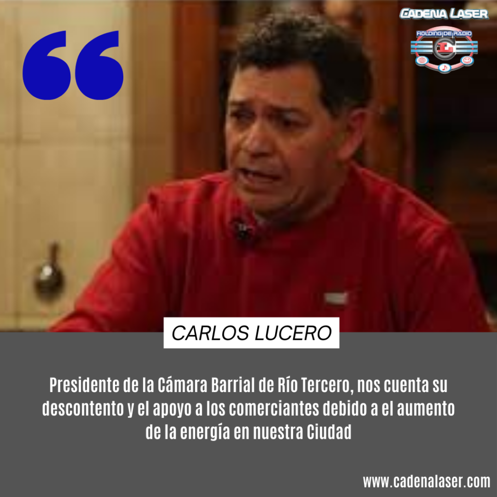 NOTA: Carlos Lucero, Presidente de la Cámara Barrial de Río Tercero