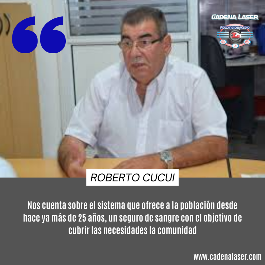 NOTA: Roberto Cucui, seguro de sangre