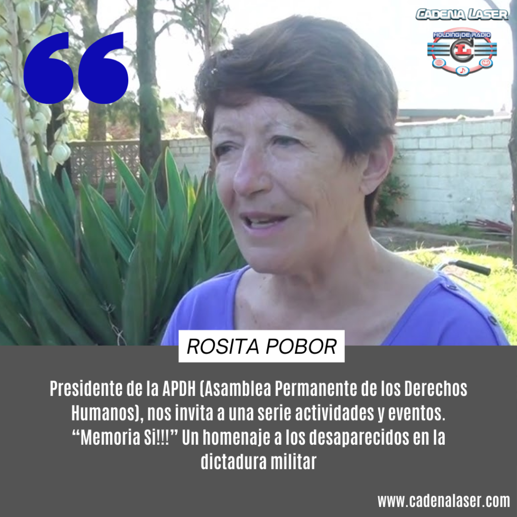 NOTA: Rosita Pobor, Presidente de la APDH